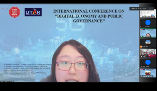 Dr. Xi Nan delivered a keynote speech at the International Conference on "Digital Economy and Public Governance"